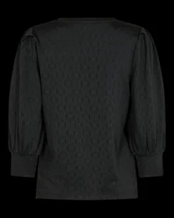 FREEQUENT FQBLOND - BLUSE MED BALLONÆRMER - SORT