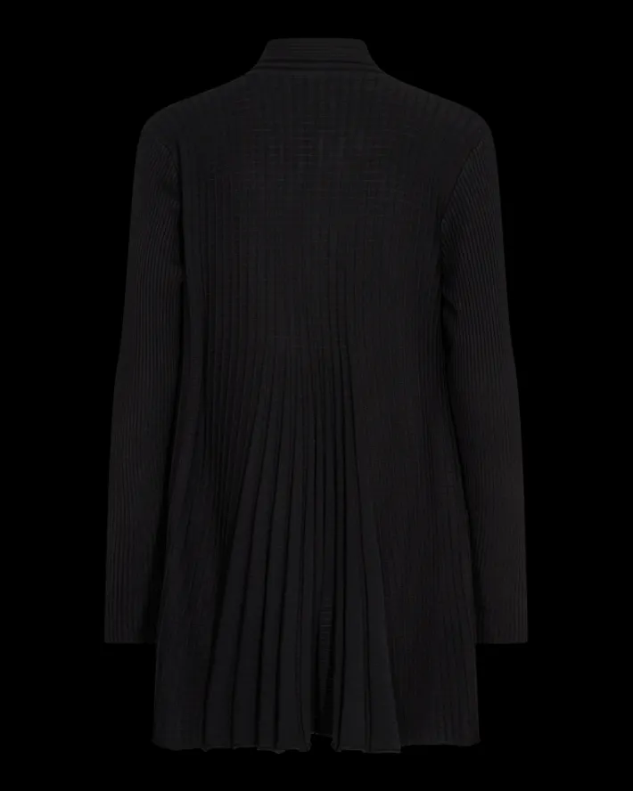 FREEQUENT FQCLAUDISSE - LANG CARDIGAN - SORT