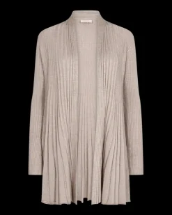 FREEQUENT FQCLAUDISSE - LANG CARDIGAN - BEIGE