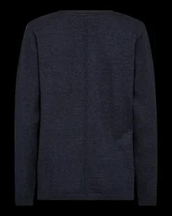 FREEQUENT FQCLAURA - PULLOVER MED V-UDSKÆRING - BLÅ