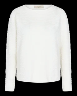 FREEQUENT FQDODO - PULLOVER MED RIBKANTER - HVID