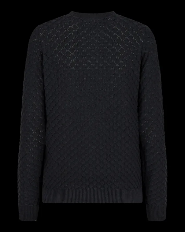 FREEQUENT FQDODO - STRIKKET PULLOVER - SORT