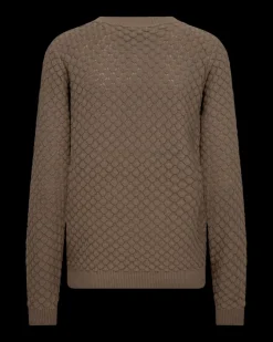 FREEQUENT FQDODO - STRIKKET PULLOVER - BRUN