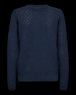 FREEQUENT FQDODO -STRIKKET PULLOVER - BLÅ
