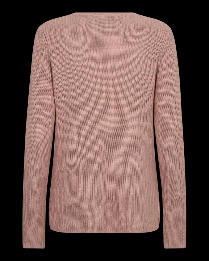 FREEQUENT FQELLIS - PULLOVER MED V-UDSKÆRING - ROSA