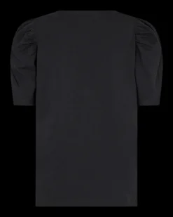FREEQUENT FQFENJA - T-SHIRT MED PUFÆRMER - SORT