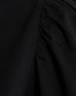 FREEQUENT FQFENJA - T-SHIRT MED PUFÆRMER - SORT