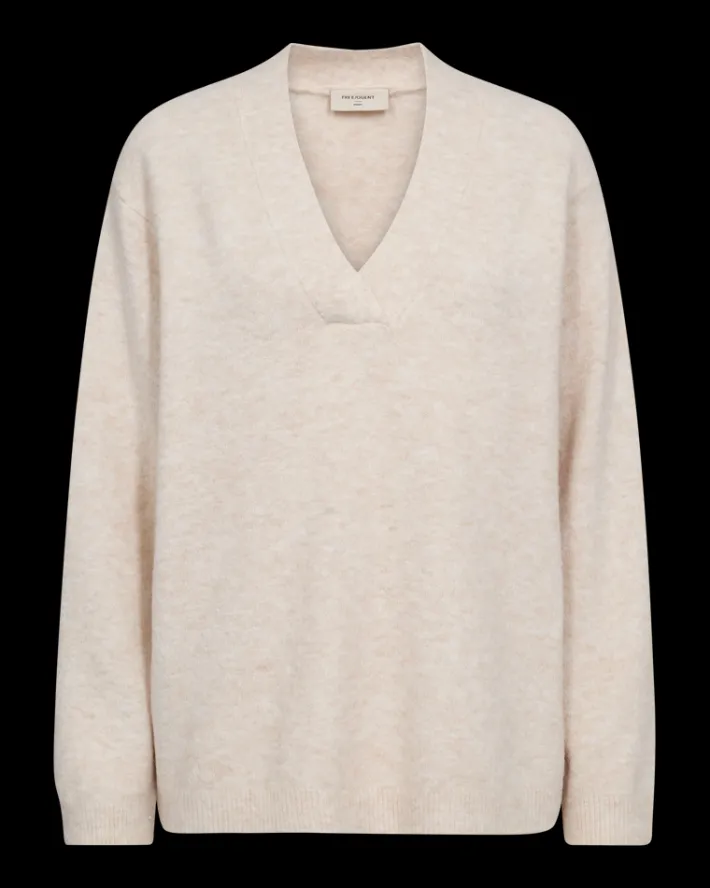 FREEQUENT FQGRSEVALIN - PULLOVER - BEIGE