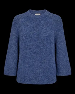 FREEQUENT FQGRSLULU - PULLOVER - BLÅ OG LILLA