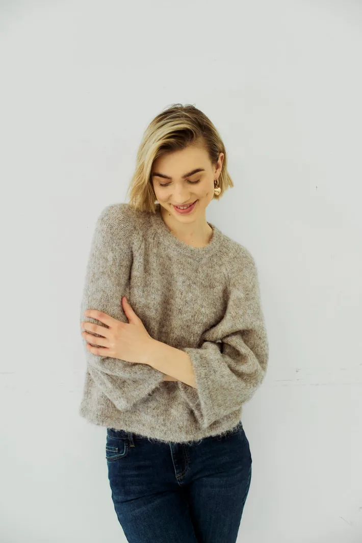 FREEQUENT FQGRSLULU - PULLOVER - BRUN