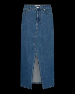 FREEQUENT FQHARLAN - DENIMNEDERDEL - BLÅ