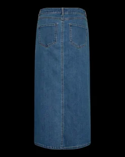 FREEQUENT FQHARLAN - DENIMNEDERDEL - BLÅ