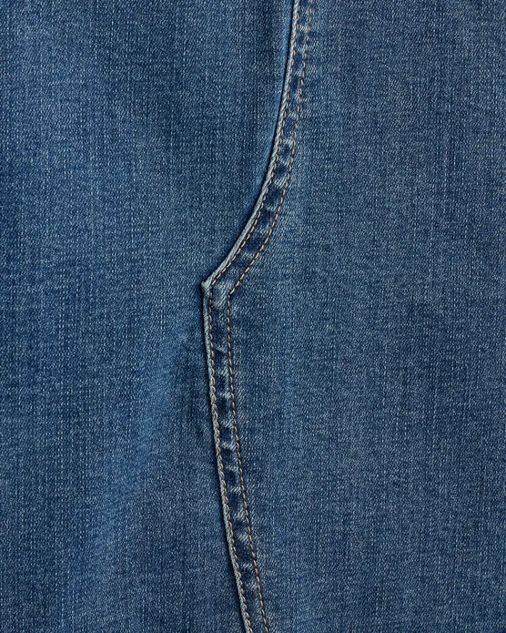 FREEQUENT FQHARLAN - DENIMNEDERDEL - BLÅ