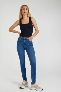 FREEQUENT FQHARLOW - TÆSIDDENDE JEANS - BLÅ