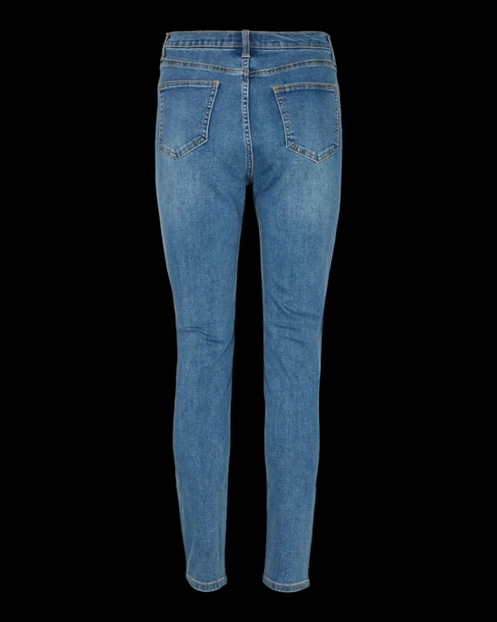 FREEQUENT FQHARLOW - TÆSIDDENDE JEANS - BLÅ