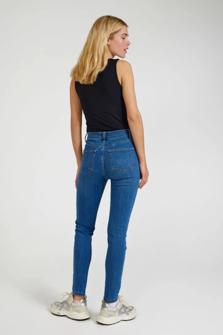 FREEQUENT FQHARLOW - TÆSIDDENDE JEANS - BLÅ