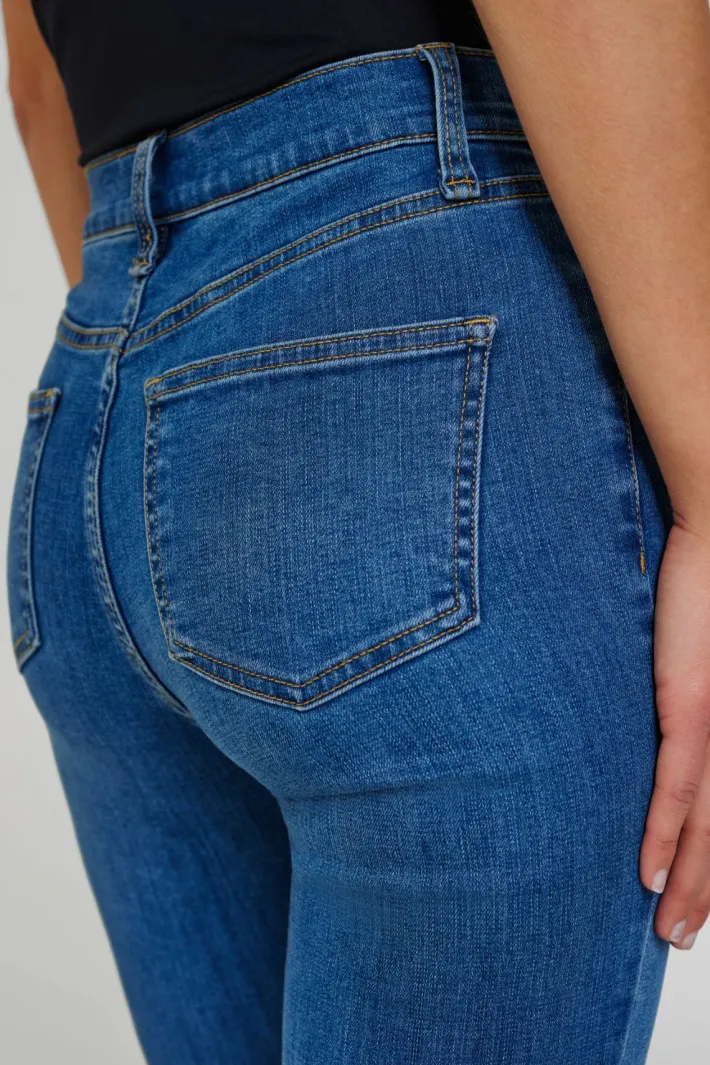 FREEQUENT FQHARLOW - TÆSIDDENDE JEANS - BLÅ