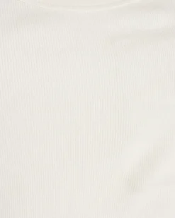 FREEQUENT FQHI - RIBSTRIKKET TOP - HVID