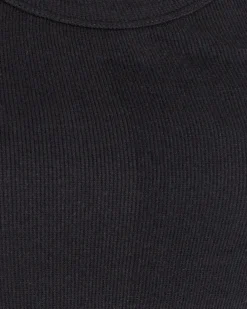 FREEQUENT FQHI - RIBSTRIKKET TOP - SORT