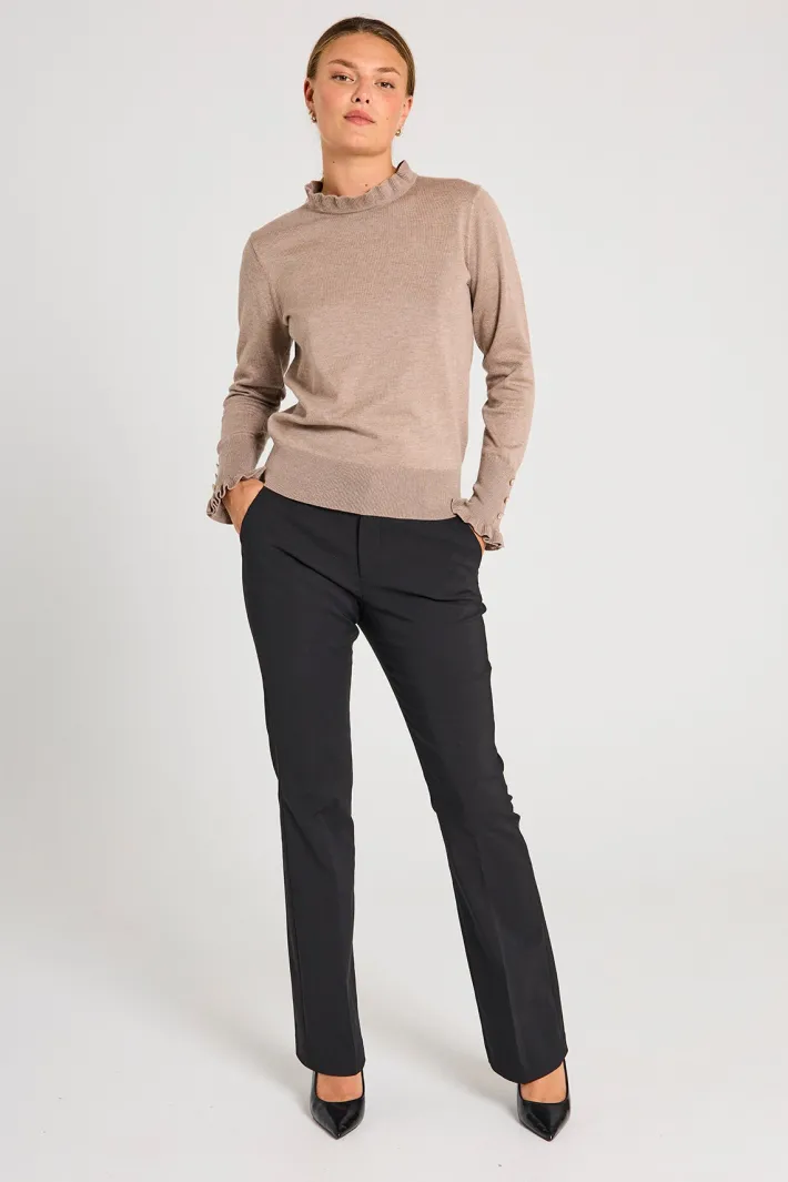 FREEQUENT FQISADORA - BUKSER - BOOTCUT - SORT