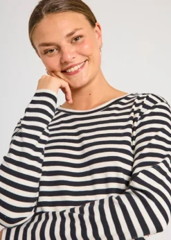 FREEQUENT FQJOY - BLUSE - SORT OG HVID