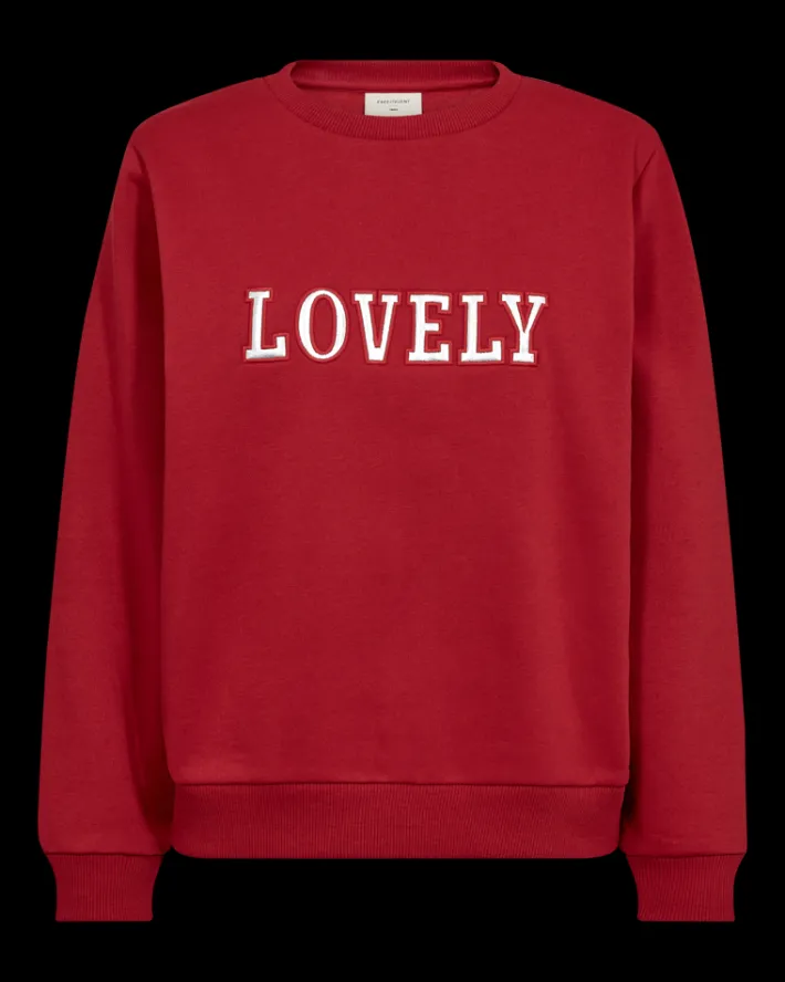 FREEQUENT FQKAMELA - PULLOVER - GRÅ,RØD