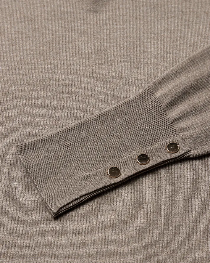 FREEQUENT FQKATIE - FINSTRIKKET PULLOVER - BRUN