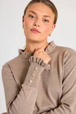 FREEQUENT FQKATIE - PULLOVER - BEIGE