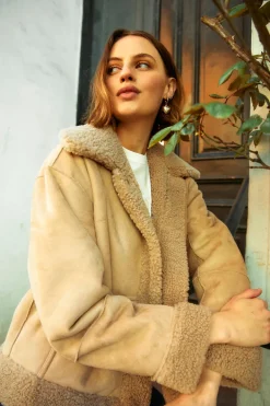 FREEQUENT FQLAMBY - JAKKE - BEIGE