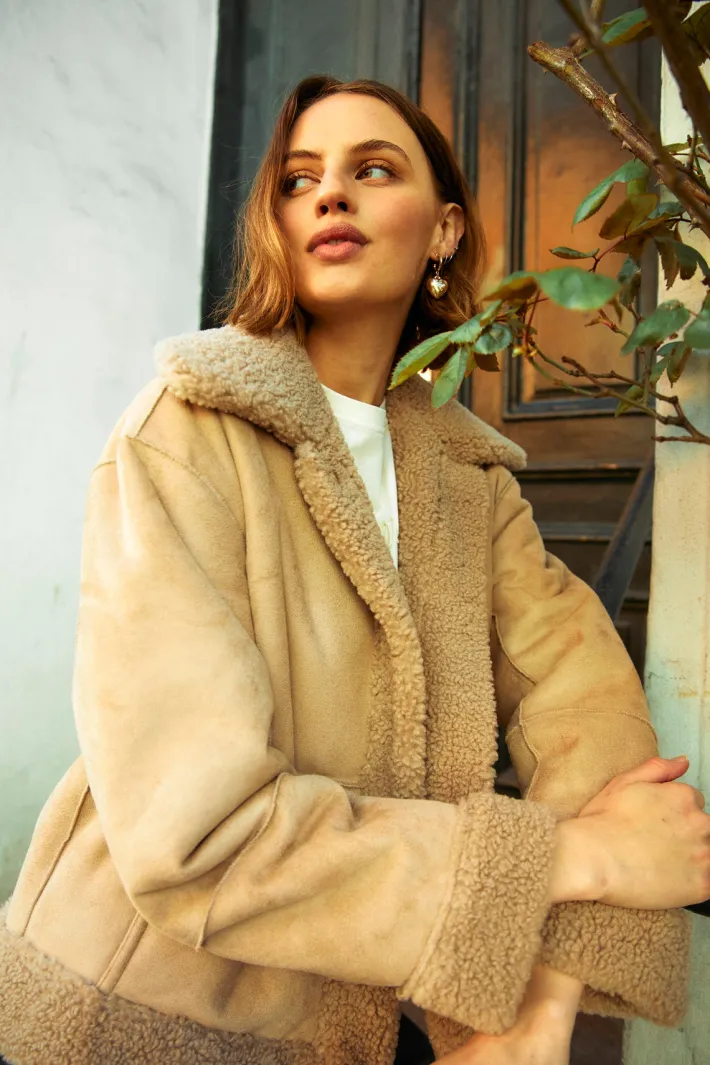 FREEQUENT FQLAMBY - JAKKE - BEIGE