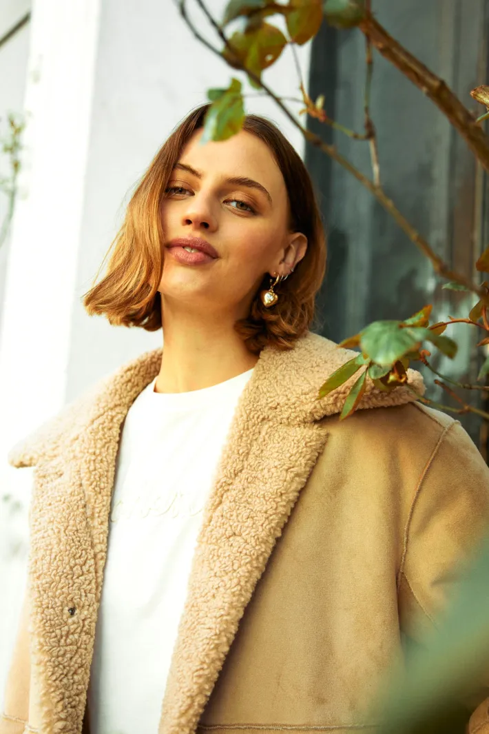 FREEQUENT FQLAMBY - JAKKE - BEIGE