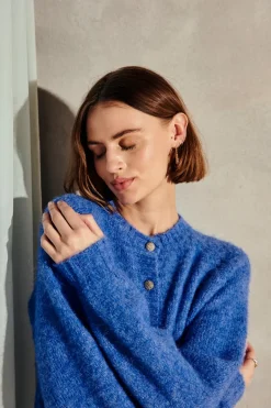 FREEQUENT FQLOUISA - CARDIGAN - BLÅ
