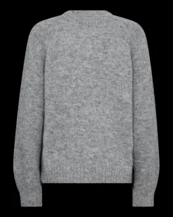FREEQUENT FQLOUISA - STRIKKET CARDIGAN - GRÅ