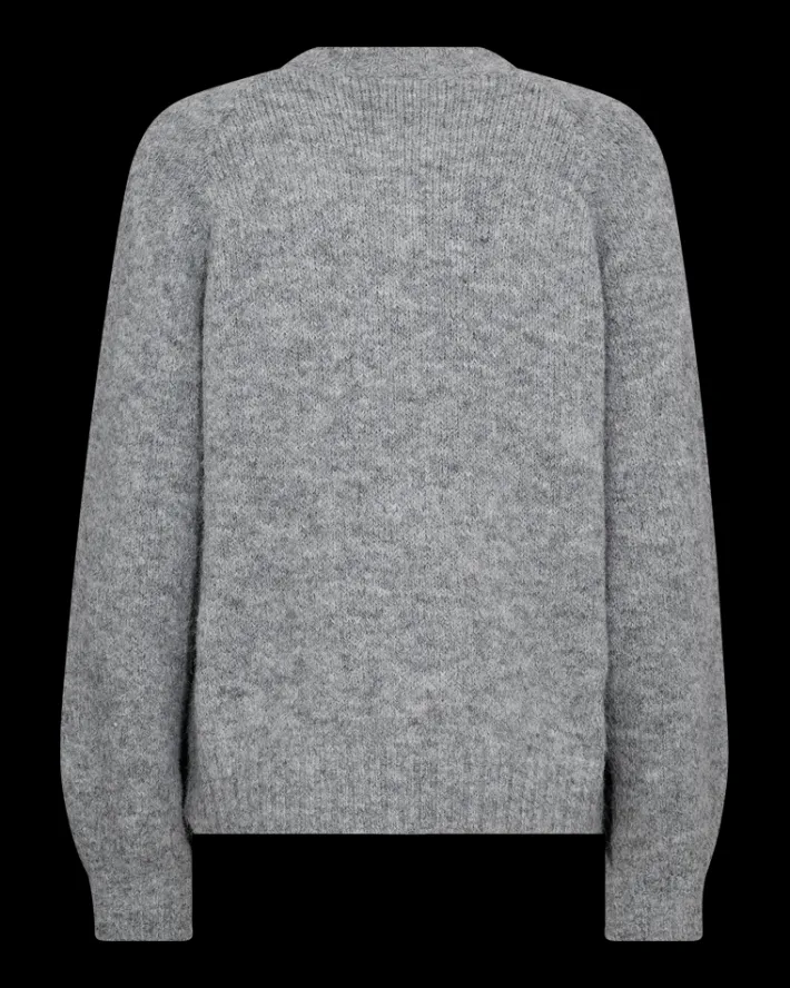 FREEQUENT FQLOUISA - STRIKKET CARDIGAN - GRÅ