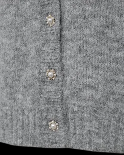 FREEQUENT FQLOUISA - STRIKKET CARDIGAN - GRÅ