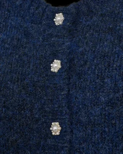 FREEQUENT FQLOUISA - STRIKKET CARDIGAN - BLÅ