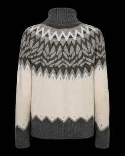 FREEQUENT FQMERLA - PULLOVER - GRÅ OG BEIGE
