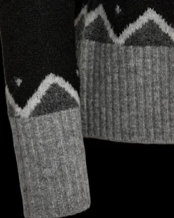 FREEQUENT FQMERLA - PULLOVER - GRÅ OG SORT