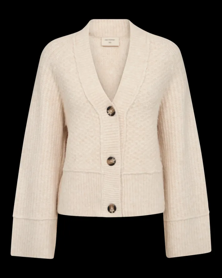 FREEQUENT FQMONEY - CARDIGAN - BEIGE