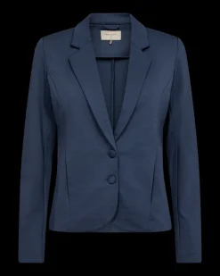 FREEQUENT FQNANNI - FIGURSYET BLAZER - BLÅ
