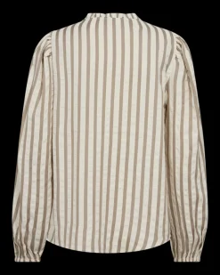 FREEQUENT FQNOTO - BLUSE - BRUN OG HVID