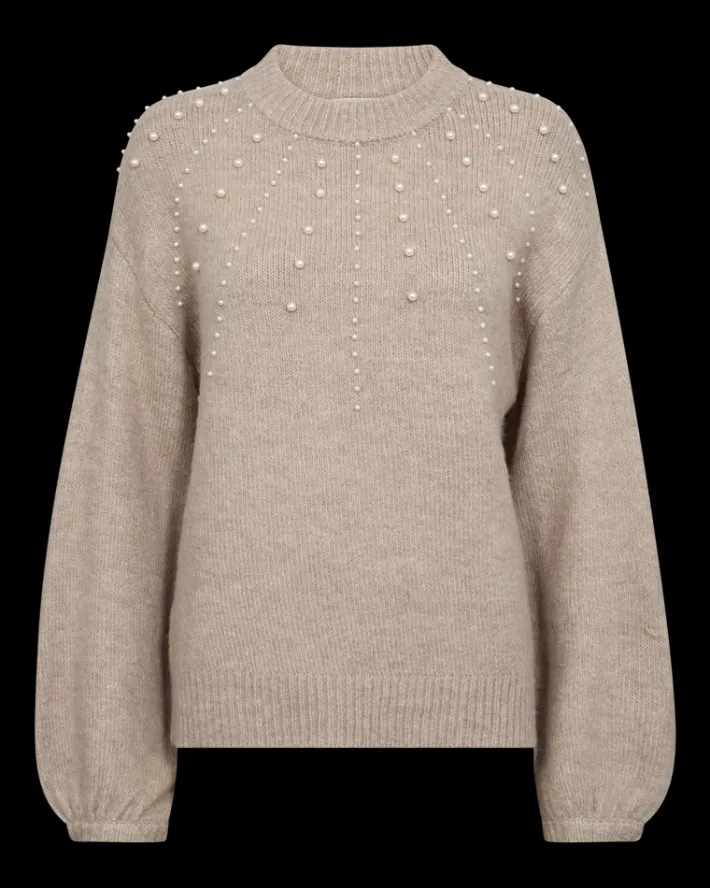 FREEQUENT FQPEARL - PULLOVER - BEIGE