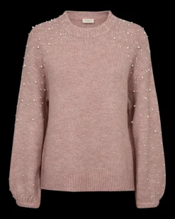 FREEQUENT FQPEARL - PULLOVER MED PERLER - ROSA