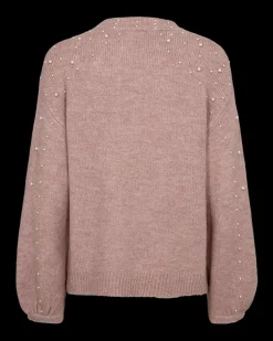 FREEQUENT FQPEARL - PULLOVER MED PERLER - ROSA