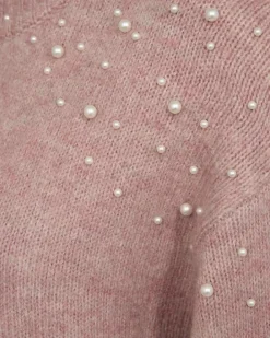 FREEQUENT FQPEARL - PULLOVER MED PERLER - ROSA