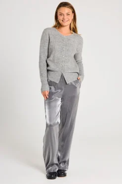 FREEQUENT FQPEARL-CARDIGAN - GRÅ