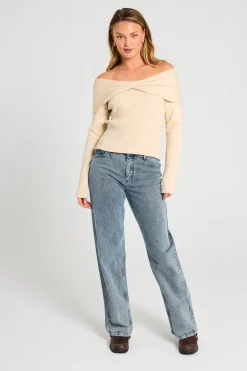 FREEQUENT FQSCULLY - PULLOVER - BEIGE