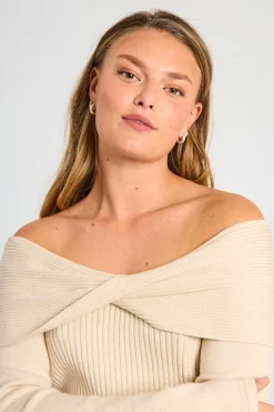 FREEQUENT FQSCULLY - PULLOVER - BEIGE