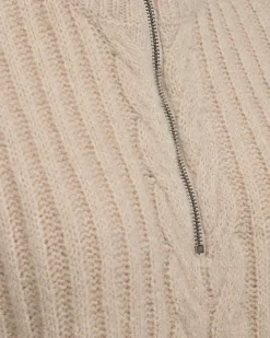 FREEQUENT FQSILA - KORT STRIKKET VEST - BEIGE