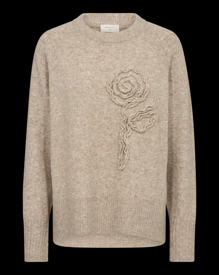 FREEQUENT FQVIDOO - PULLOVER - BEIGE